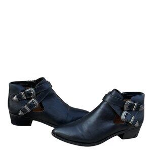 Frye Ray Western Shootie Ankle Boots Black Size 8.5